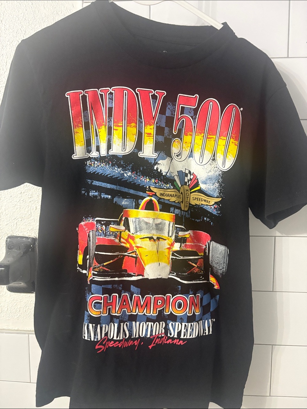 Indy 500 Champion Kids Graphic Tee - Black